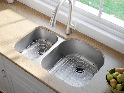 HU8-032拉伸盆圓角雙槽子母盆